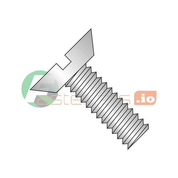 Newport Fasteners #12-24 x 3/4 in Slotted Flat Machine Screw, Plain 18-8 Stainless Steel, 2000 PK 478036 - main